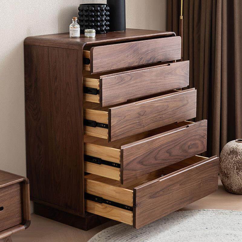 北美极黑胡原桃木斗柜1937边柜现代简约客厅储物五边柜卧室简木收