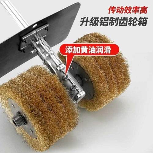电动除锈滚刷钢丝刷轮船工机字机钢钢瓦除彩铁XO锈地面打磨机