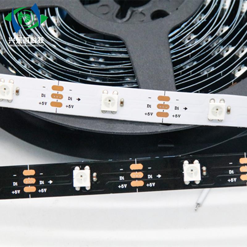 珠新款5144V30段30灯幻彩RGB低压带跑马软灯条5050户外防水灯灯条