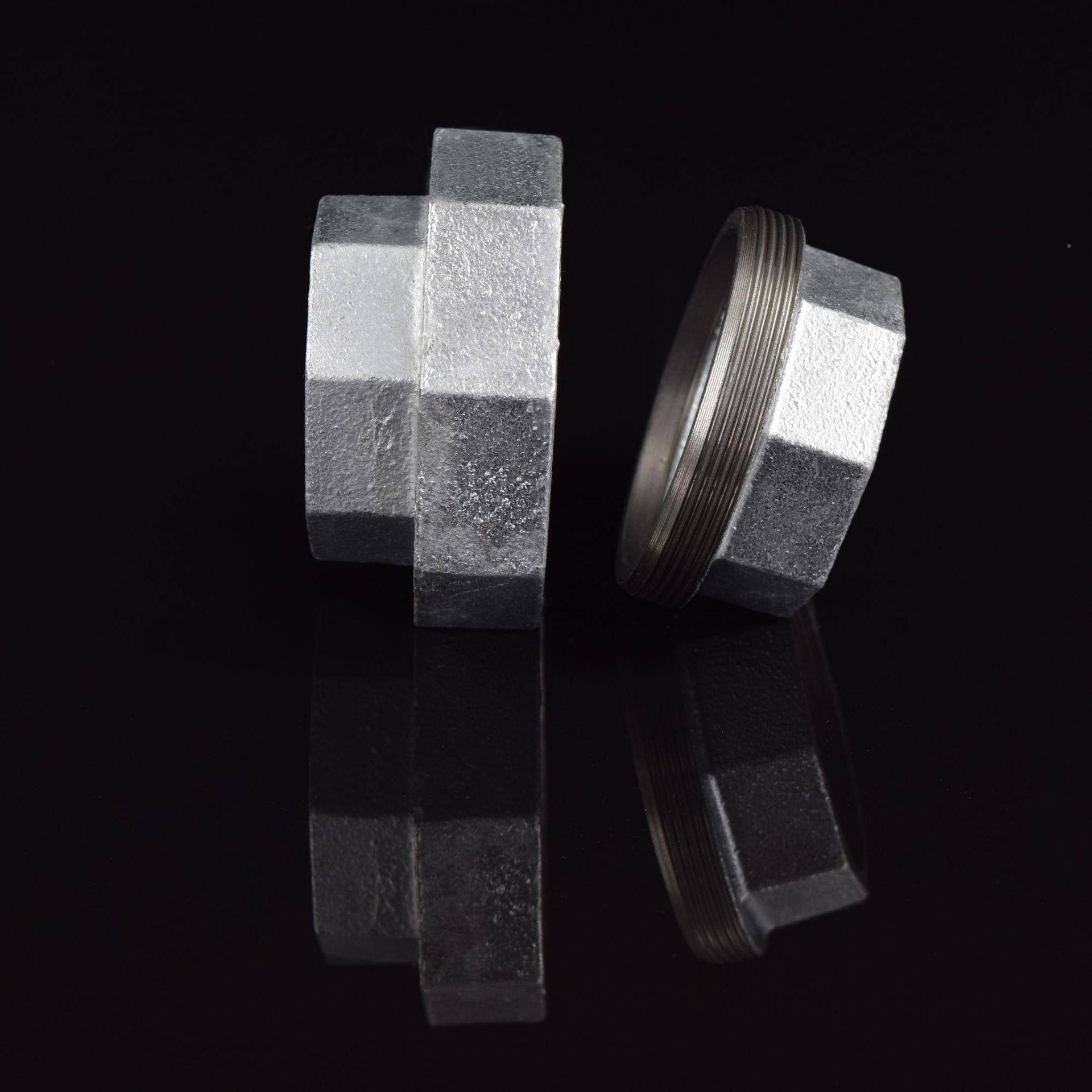 DN33015-DN10玛钢热镀锌活接头油水任（带0垫管）镀锌件给管