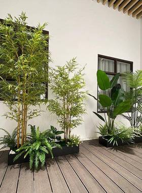 仿盆真绿植造景室内大型植物落地栽布置橱窗景装落饰摆件角FZHC94