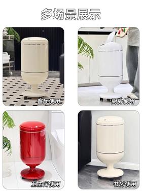 垃圾桶家用025VCH新款轮客厅轻奢大容室量高颜值带盖卧厨房2带免