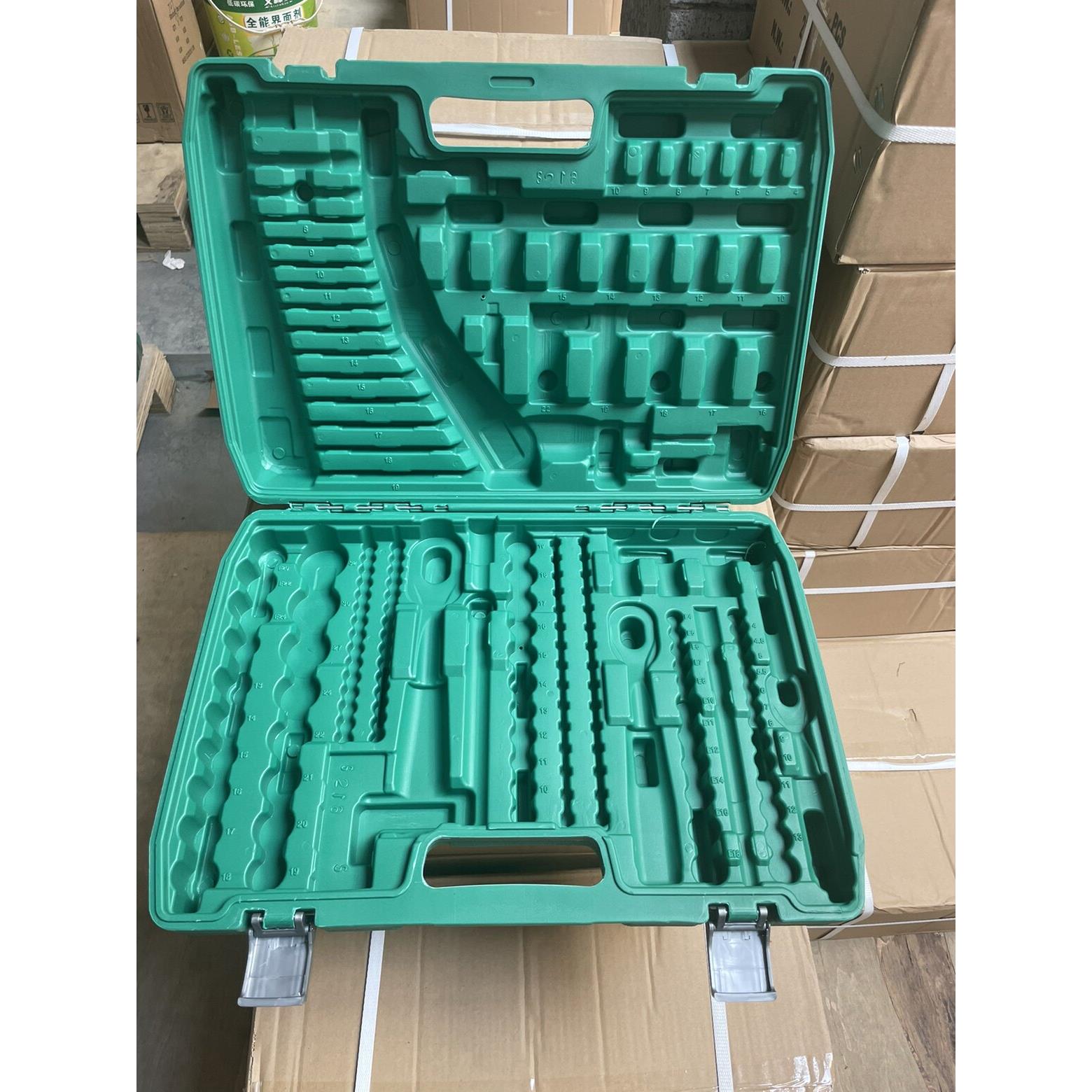 套筒扳手工具吹塑盒121件 150件 216件塑料工具收纳盒子