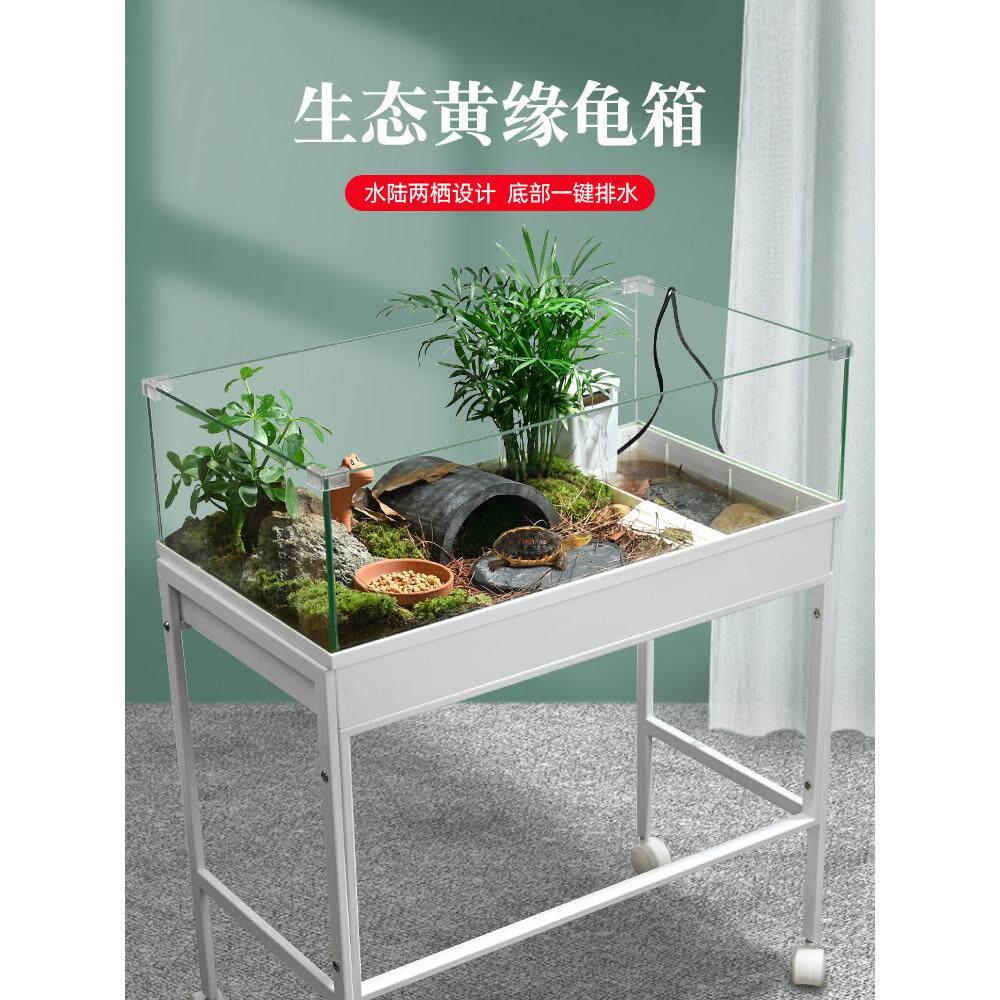 安缘龟饲养箱乌龟缸黄龟专用缸缘半水陆龟生态缸造景植物养殖龟屋