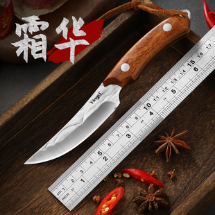 户外随身小刀木柄直刀开刃锋利高硬度刀具野营防身刀