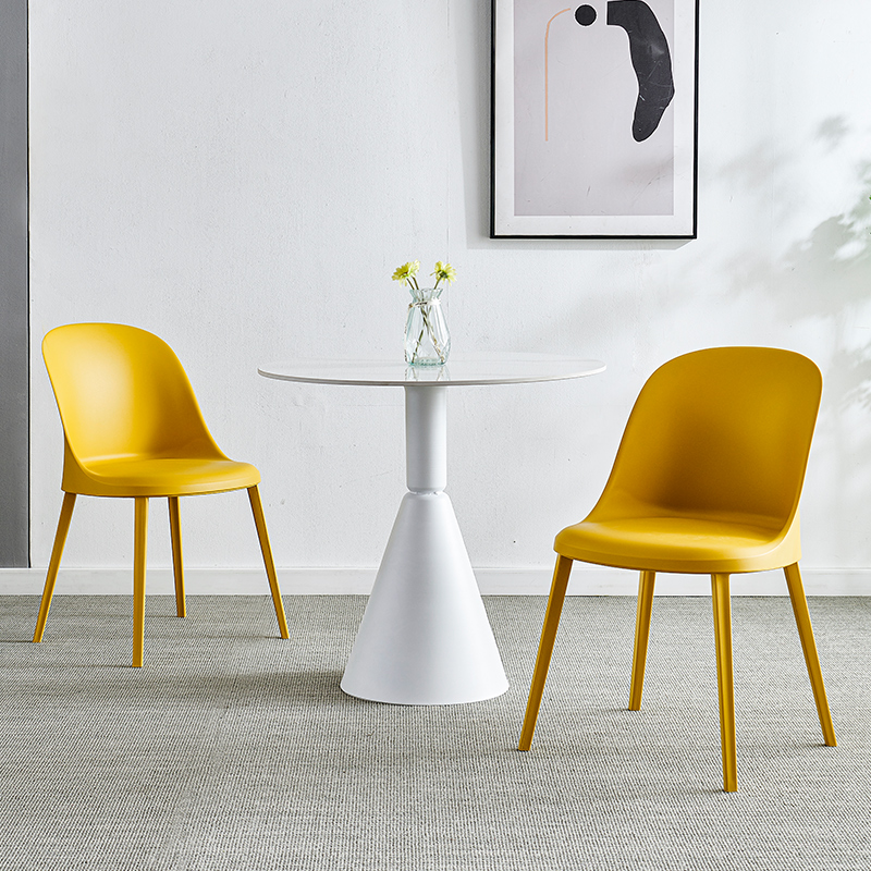 岩板圆桌洽谈桌椅家用餐桌小圆桌子接待洽谈桌咖啡桌阳台桌椅