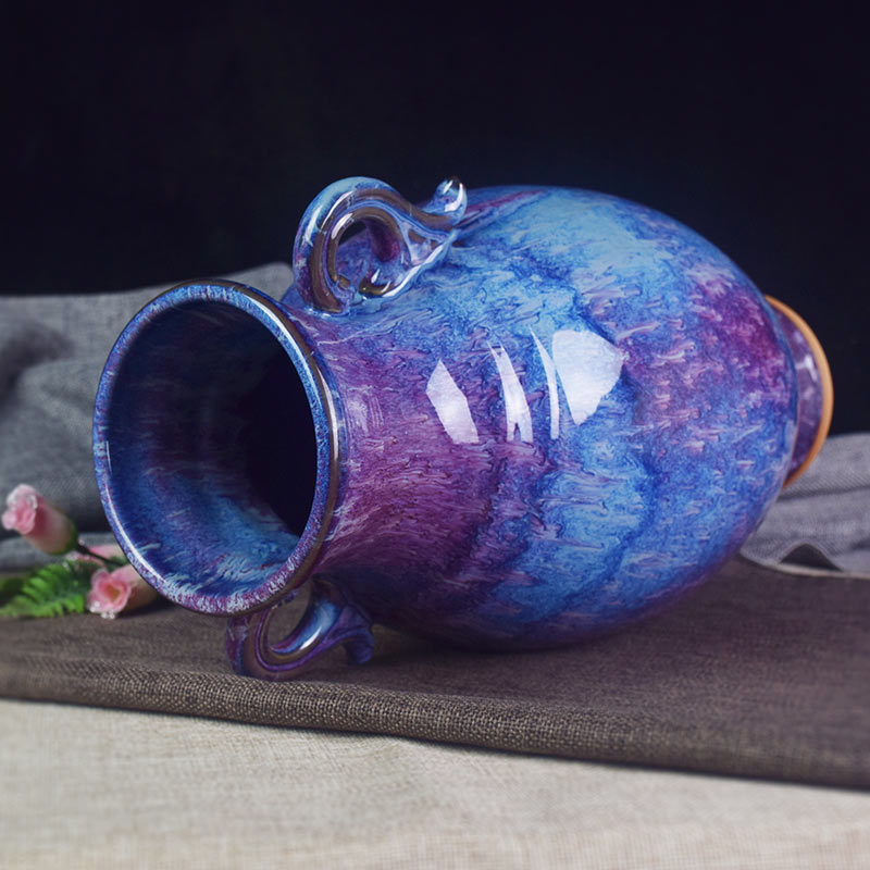 钧瓷花瓶禹州神垕镇御景钧窑陶瓷器办公室家居装饰收藏艺术品摆件