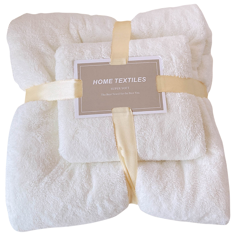 浴巾女夏季薄款可爱珊瑚绒吸水学生家用可穿可裹洗澡大毛巾两件