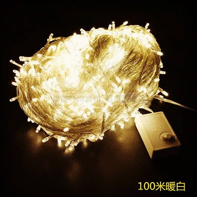 led灯带工程装饰彩灯20米100米多色室外防水灯光树造型满天星灯串