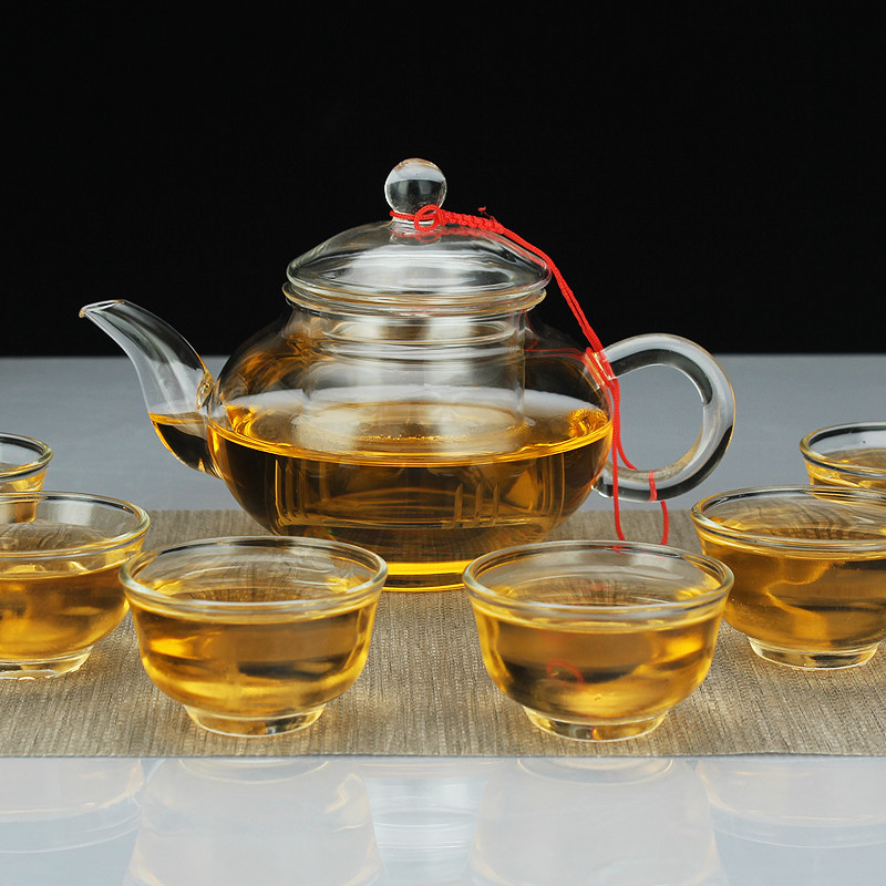 迷你玻璃泡茶壶小型煮茶壶耐热花茶壶过滤冲茶器家用功夫茶具套装