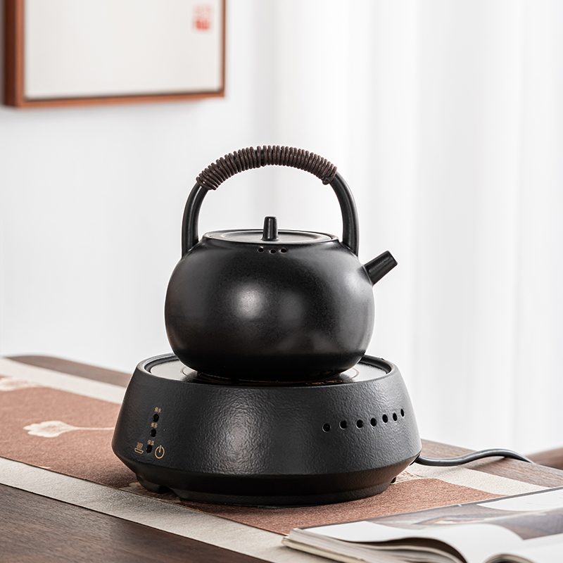 电陶炉耐高温陶瓷壶煮茶器套装黑白茶普洱茶煮茶炉家用复古烧茶炉