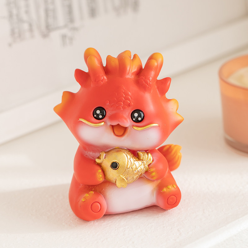 新年可爱龙宝宝家居儿童房摆件办公室桌面客厅装饰用品龙年小礼品