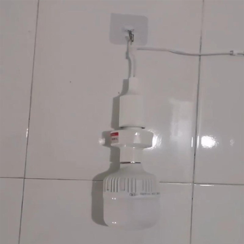 家用无线遥控插电led灯泡带线开关插座卧室床头超亮E27螺口悬挂式