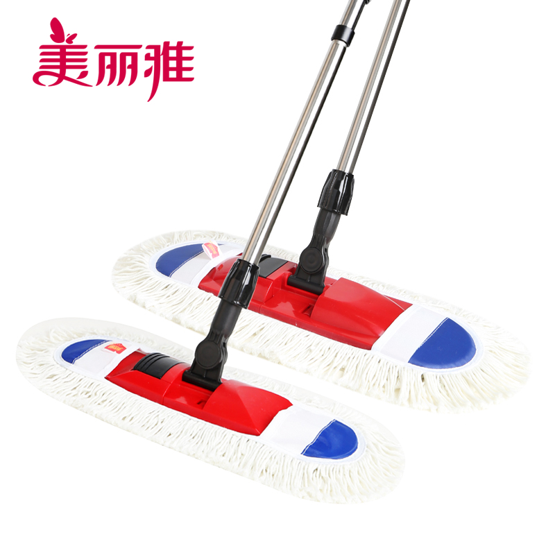 美丽雅棉线拖布布式平板地拖家用木地板墩布大号微纤维地板擦布