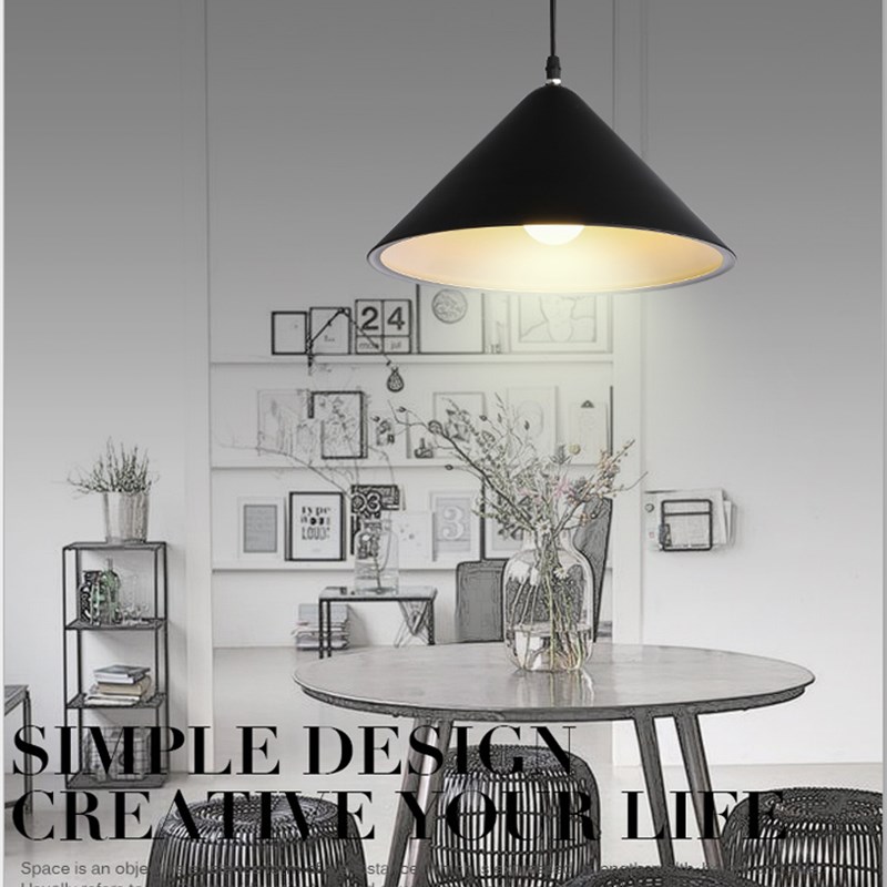 办公室led吊灯简约现代单头餐厅网吧饭店灯具咖啡厅理发店吊灯罩