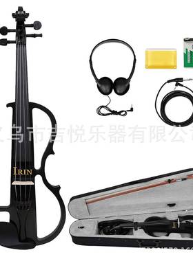 黑色电子小提琴AE-01电声小提琴乐器4/4成人初学专业演奏级Violin