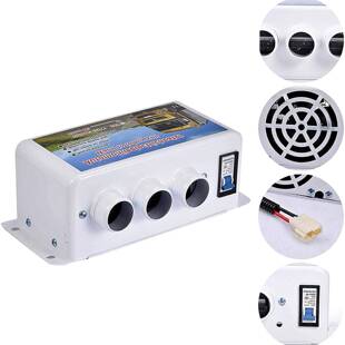 车载电暖风机新款12V24伏汽车暖除霜载三孔77558取暖器器车暖风机