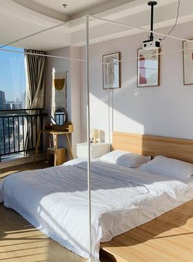 AGER5L廷蚊帐铁艺烤漆支架不锈钢加粗宫单5独卖杆子.2/1.米1.8m12