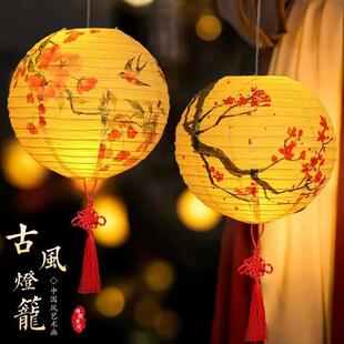 中秋古风猜谜灯笼装饰MQE饰国风灯中式挂超市教室节日氛围场布景