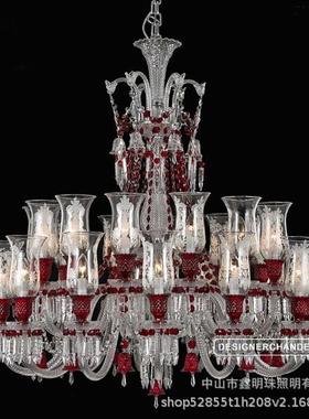 欧式复楼水晶灯式客厅灯意大利主别墅酒店大堂吊灯具92326灯复古