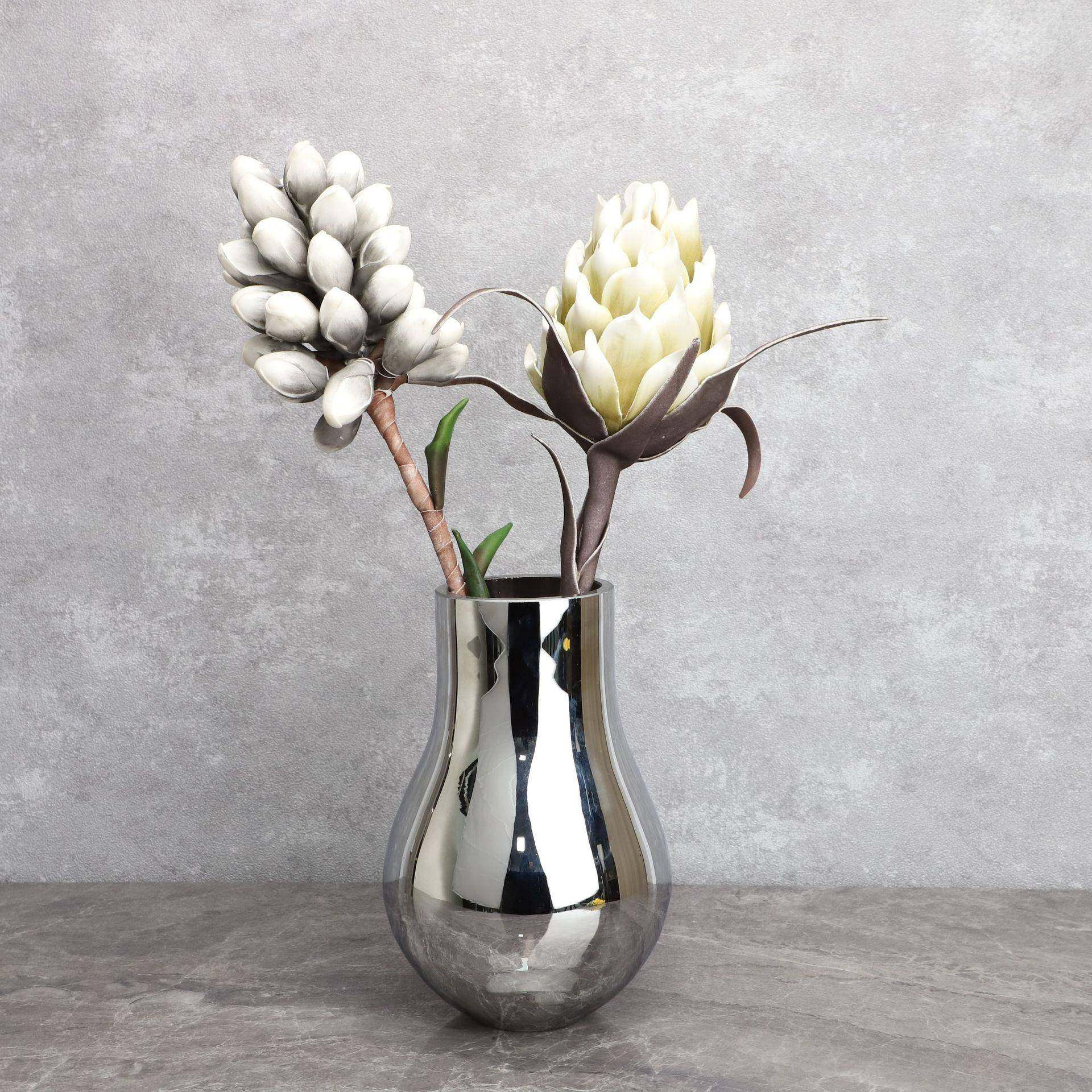 新中式玻灯泡瓶花器样花板房电LYG居视柜璃客厅卧室餐厅家装饰摆