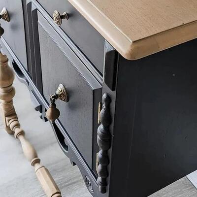 法HFY式断复古实木餐边厅美式玄关柜柜门柜小户型入户隔柜客厅收