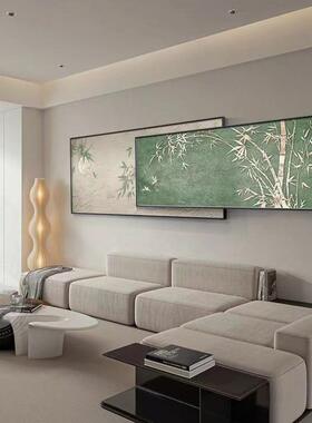 新中式客竹影双联加沙发厅床头中国报风竹平叠安WXP装饰画