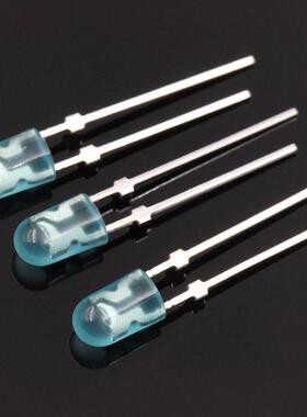 LED发光极管34椭圆带色脚红发红黄NWC发黄绿发绿显二示屏短直插6