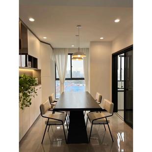 复IPG古新美办式 l桌长桌方形现代简约铁艺餐桌 oft实木公桌会议款