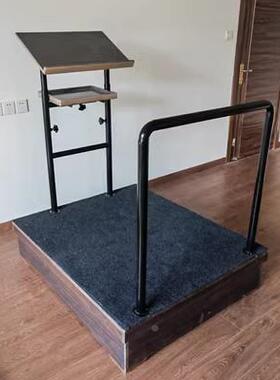 拉实木指台音挥台交响乐演出乐大合唱ZHT-01金属护栏指挥阶折叠伸