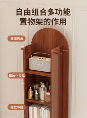 NPI?旋转用穿镜衣身镜家落地卧室可移动置物架全书架一体挂衣试衣