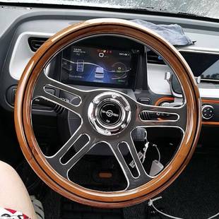 跨镜汽车改方向盘方向盘木复古14寸装 350M274通用M方桃向盘