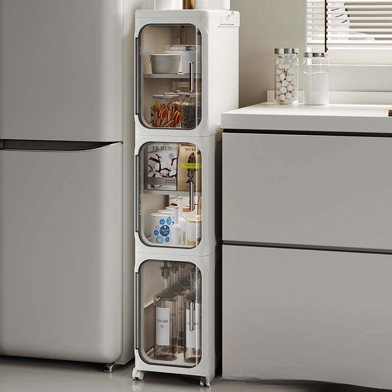 卫生间夹缝收纳柜抽屉式小推车厕所窄缝储物柜塑料浴室侧边置物架