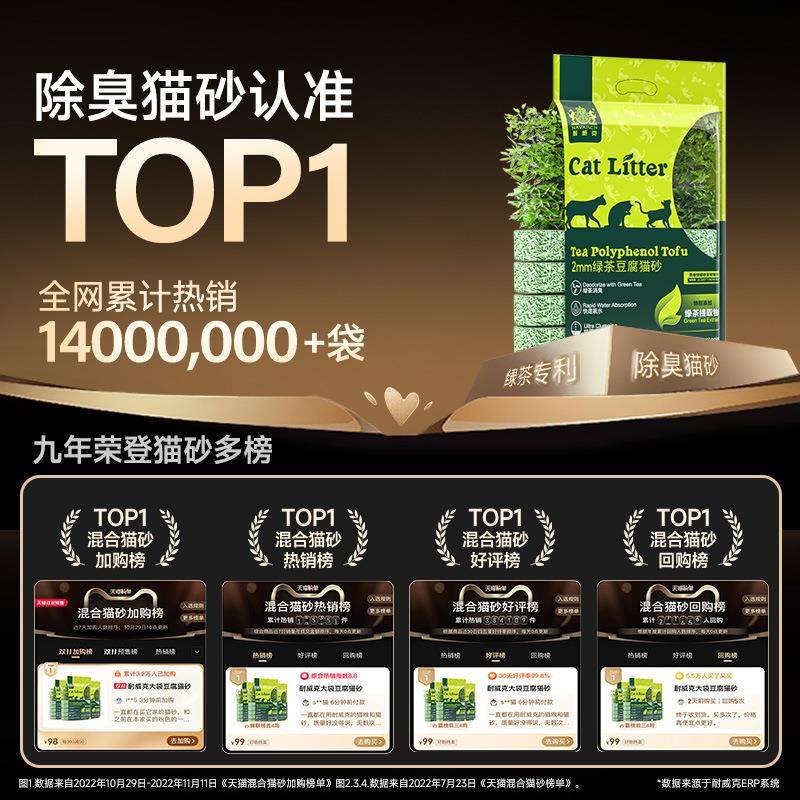 猫砂绿豆腐木薯混合茶臭无砂尘膨20200313除润土沙20公斤