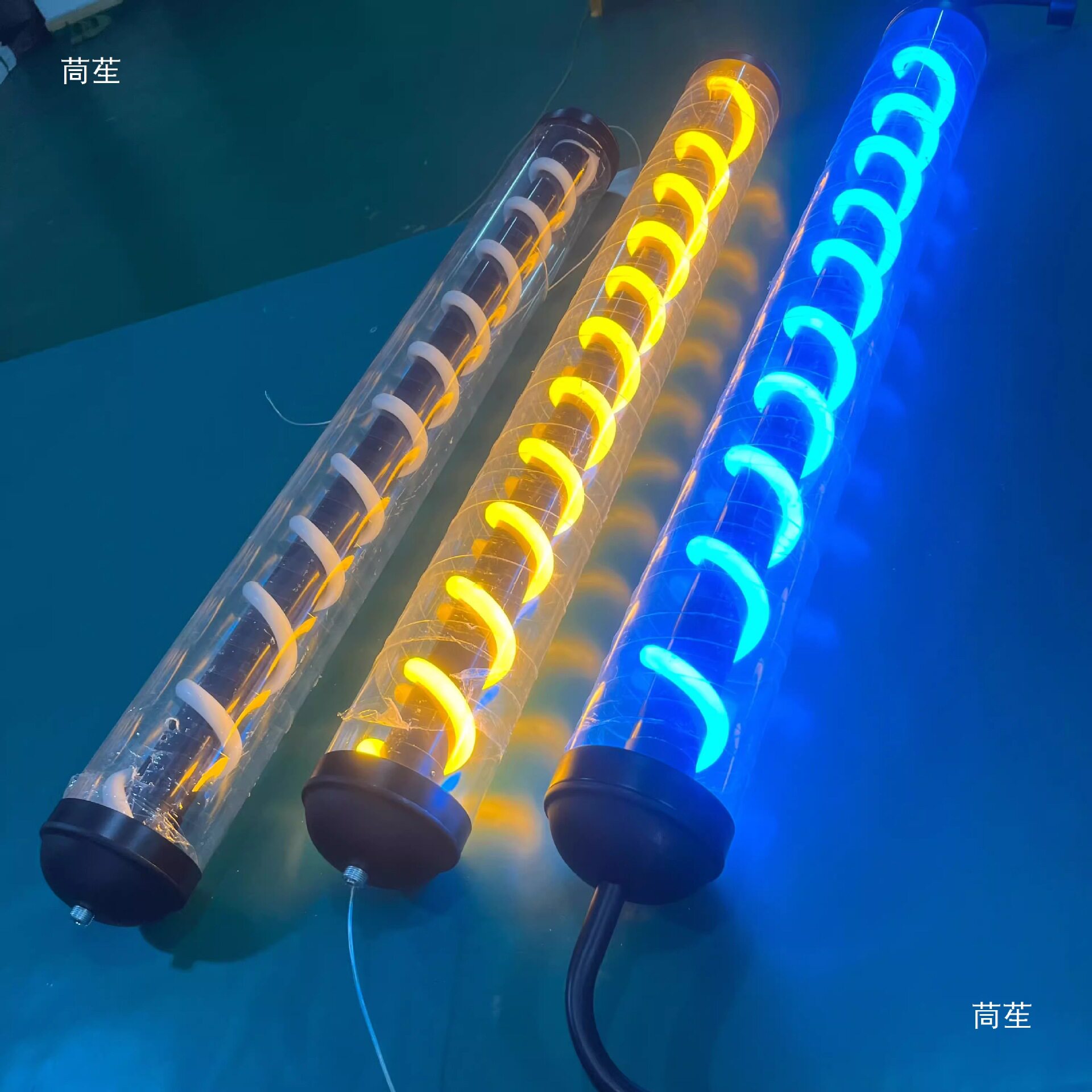 led灯亚克力圆柱形灯管工程装饰艺术氛围非标螺旋弹簧造型灯灯箱