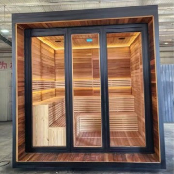 现代高端2-6人桑拿浴室干湿蒸