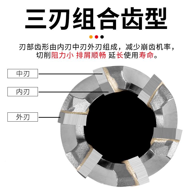 松崎合金空孔心钻头打孔锈金属厚SDA孔钢板不钢开器取芯扩磁力钻