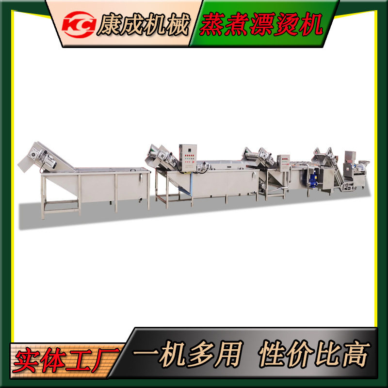 康成热销板栗蒸煮漂烫机 冷冻果蔬漂烫机 水浴式海带丝清洗杀青机