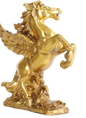 杨记铜0117铜飞马二生肖马工品摆件家艺居摆件飞十马摆件