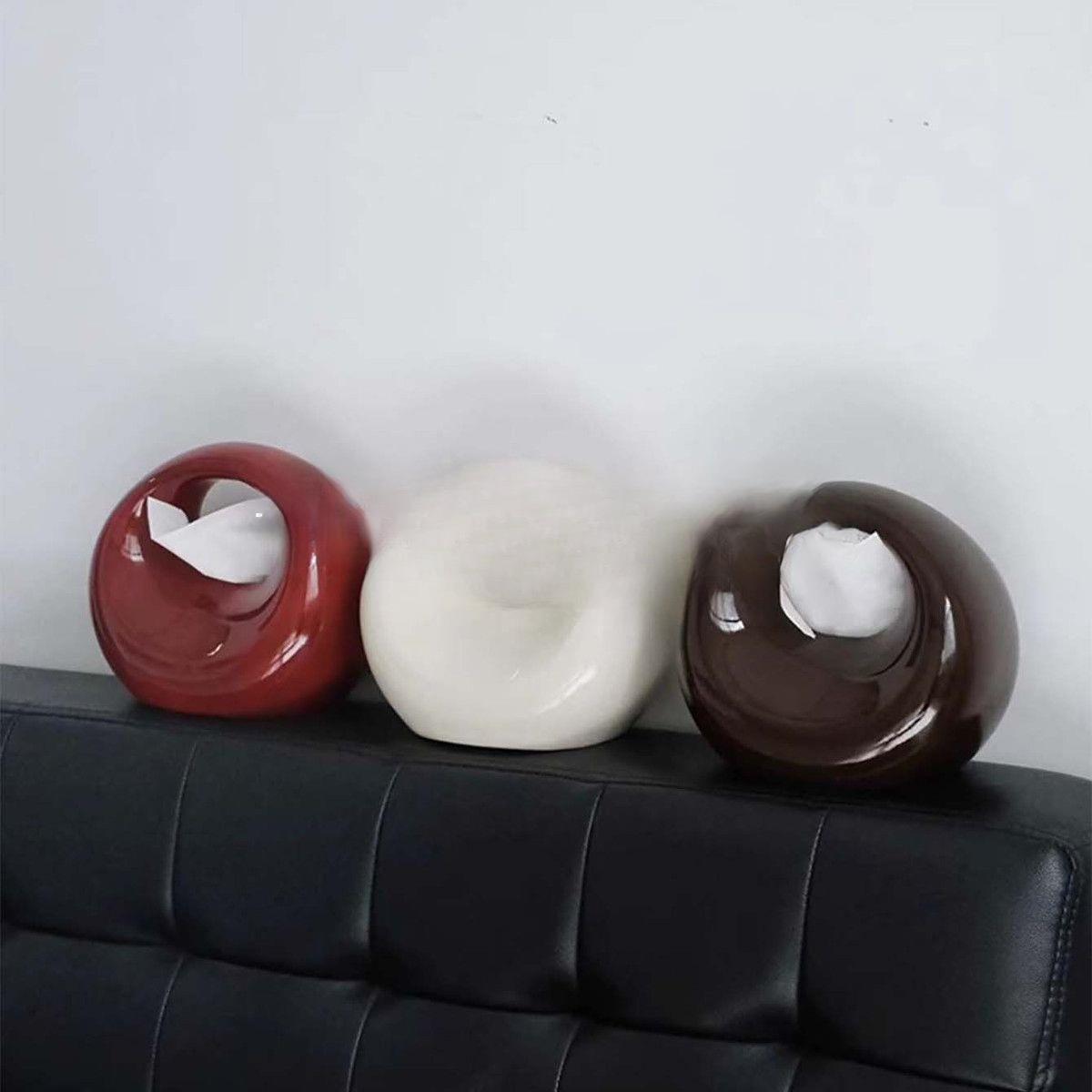 新家款陶瓷纸巾盒用客530餐厅茶几纸餐盒桌面轻奢摆件桌巾纸
