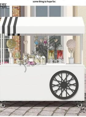 车夜市移动铁艺花车33722位户外摆摊车商用小吃小车售货餐车摊推