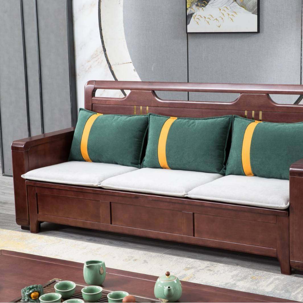 紫檀色实木布艺组合沙发单人位新中式高箱储物加厚底板客厅家具,鲜花速递/花卉仿真/绿植园艺,割草机/草坪机,淘宝优惠券,粉丝福利购,淘宝优惠卷