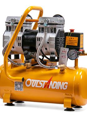 奥突空压机黄色2斯极1600W油压智能1500缩220V机木工装修汽修喷无