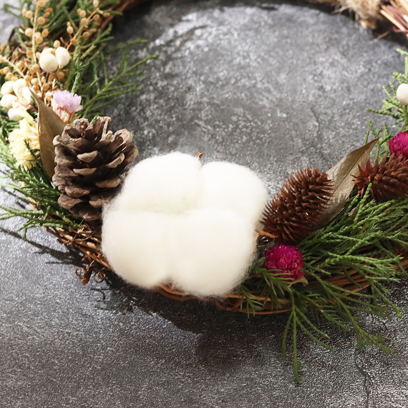 天然棉花环民宿墙壁挂饰田园风DIY手工火锅店幼儿园创意壁挂装饰