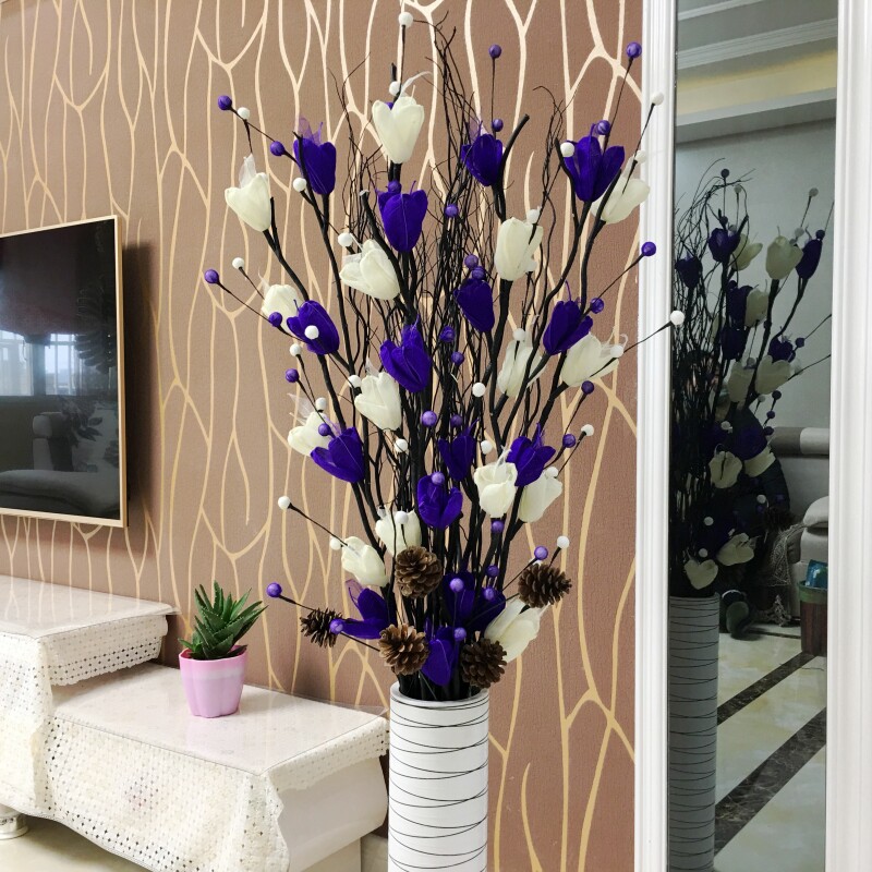 叶脉仿真干花假花束客厅落地摆件家居室内装饰品花艺套装插花花艺