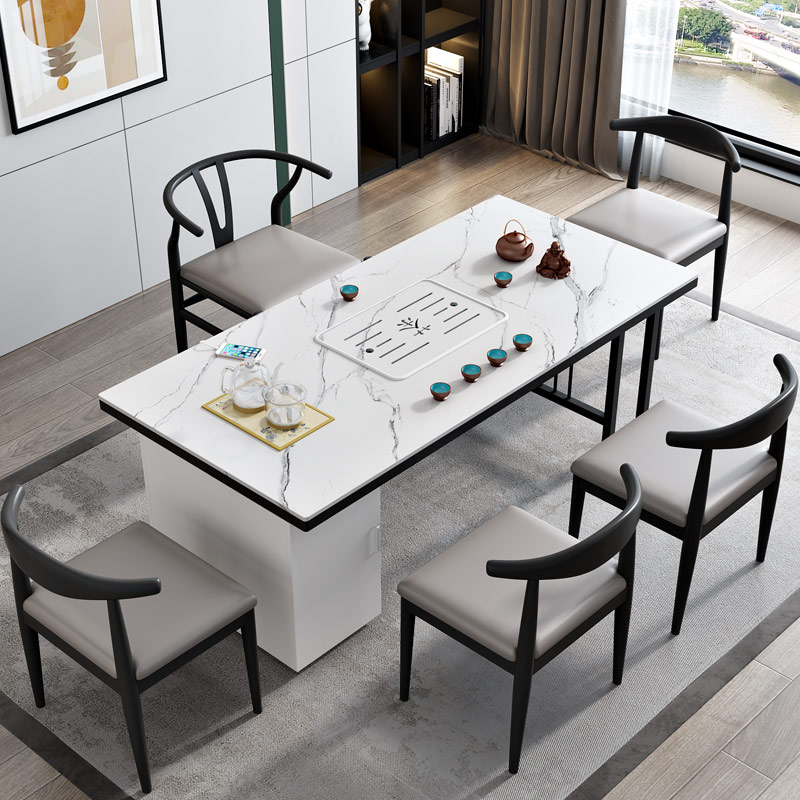 岩板茶台桌商务接待茶桌功夫茶几茶台一体式泡茶桌阳台茶桌椅