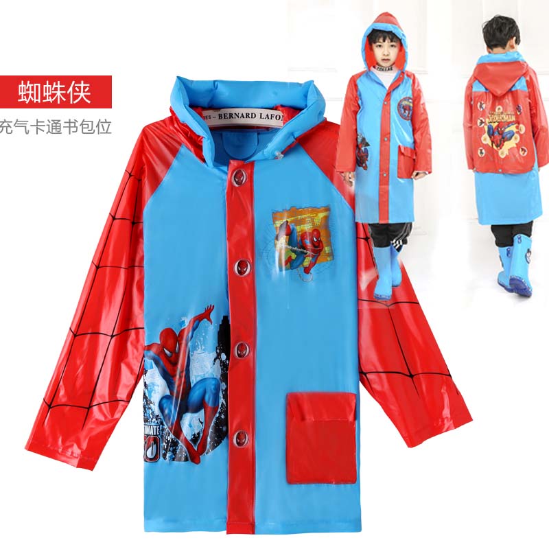 儿童雨衣幼儿宝宝单人雨披小孩学生男童男孩雨衣带书包位
