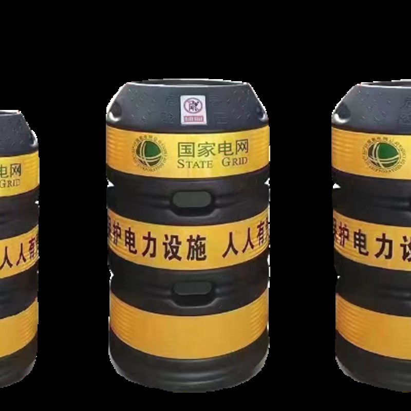 圆柱形电线杆防撞桶墩柱保护桶监控杆防撞墩反光膜安全警示墩