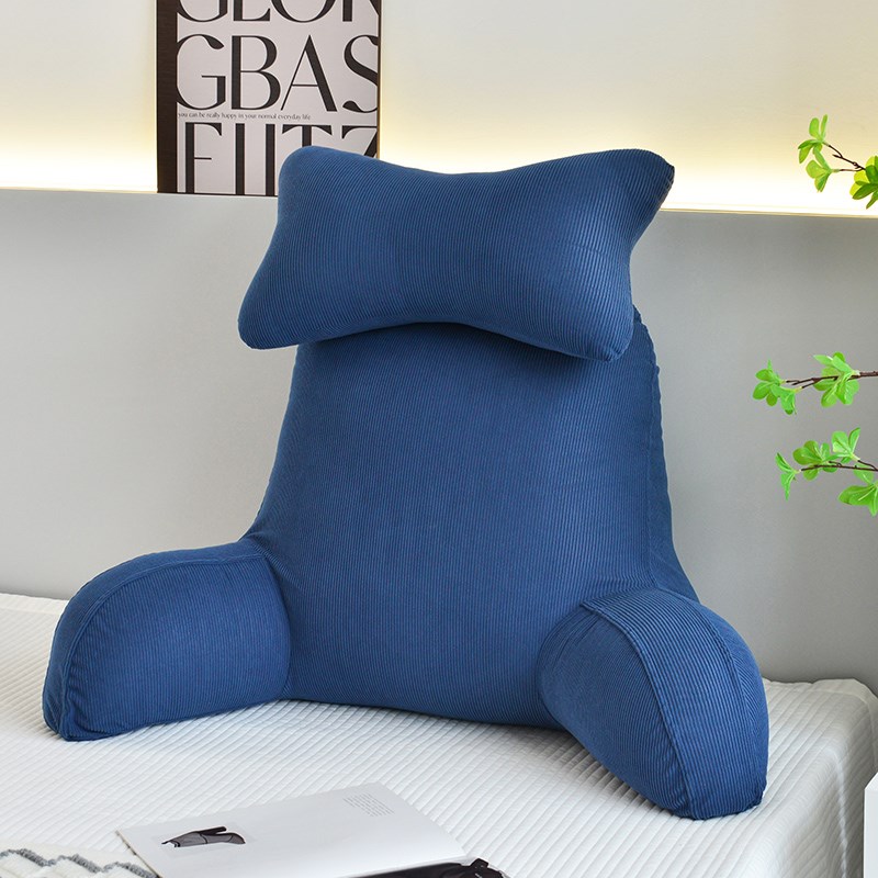床头软包大靠背简约卧室护颈靠垫可拆洗床上靠枕抱枕沙发护腰枕头