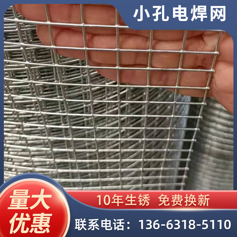 热镀锌小孔铁丝网养殖围栏防鼠网鸡兔笼电焊网阳台儿童防护网